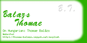 balazs thomae business card